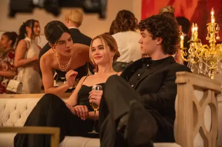 A stylish HD wallpaper from the TV show Cruel Intentions (2024), featuring characters at a glamorous party, with elegant attire and an air of intrigue.