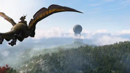 A dragon rider soars through a vibrant landscape in this stunning 4K Ultra HD wallpaper from the video game Light No Fire, showcasing breathtaking scenery and adventure.