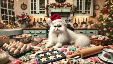 Christmas cat cookie kitchen christmas cat HD Desktop Wallpaper | Background Image
