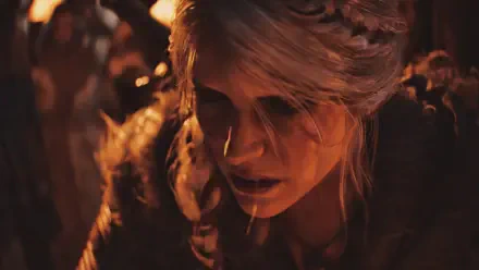 Ciri from The Witcher IV is depicted in a dramatic close-up, emphasizing her fierce determination in this stunning 4K Ultra HD wallpaper.