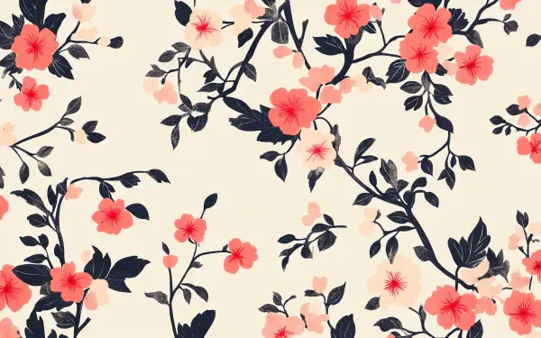 Luxurious Floral Pattern in Stunning 4K Ultra HD Wallpaper by robokoboto