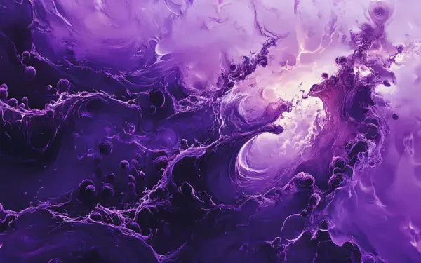 Abstract purple swirls and shapes create a vibrant, dynamic composition in this 4K Ultra HD PC desktop wallpaper, offering a bold and captivating visual experience.