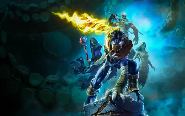 A vibrant 4K Ultra HD wallpaper featuring characters from Legacy of Kain: Soul Reaver 1 & 2 Remastered, highlighting their dark, atmospheric world and engaging energy.