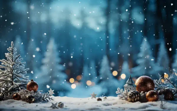 snow Christmas New Year HD Desktop Wallpaper | Background Image