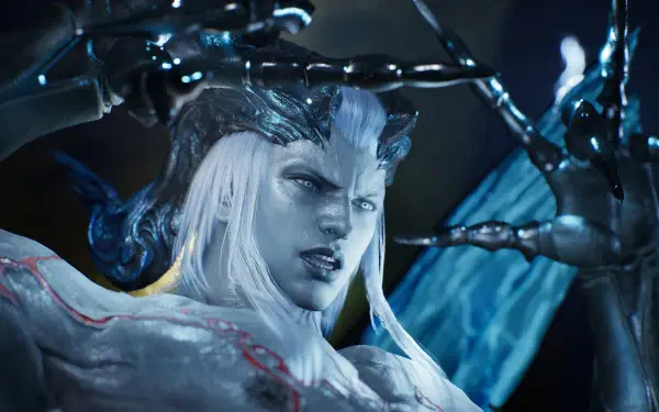 A striking 4K Ultra HD wallpaper featuring a character from Ninja Gaiden 2 Black, showcasing intricate details and a dynamic pose against a dark, atmospheric background.