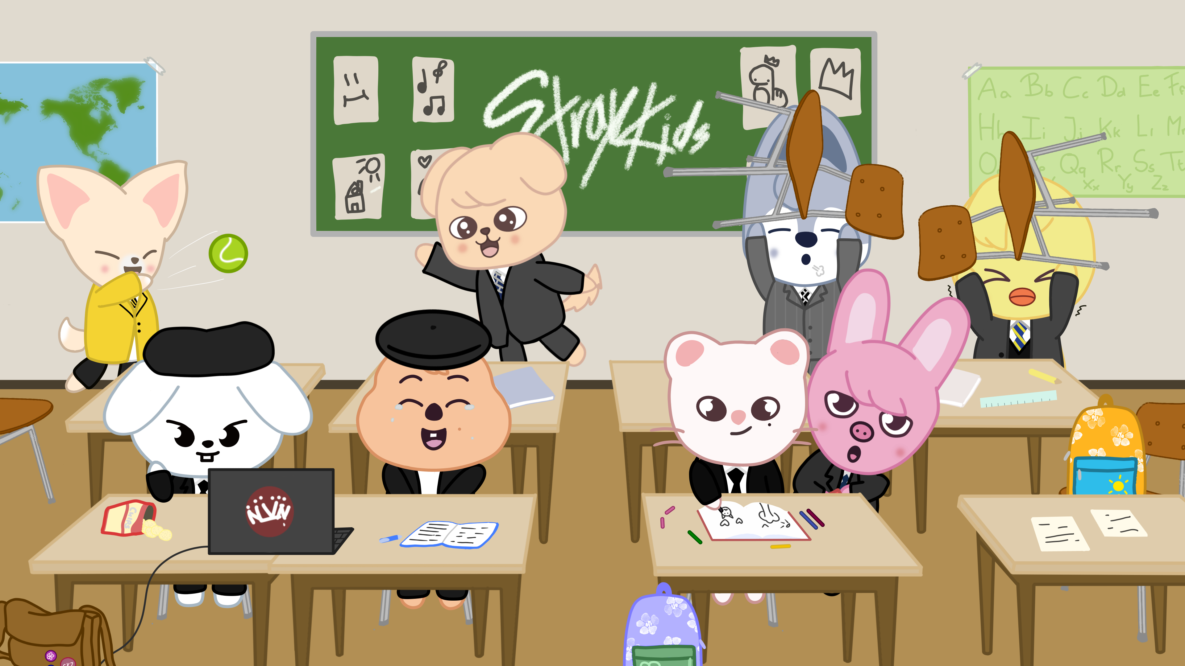 SKZOO Classroom Vibes 4K Ultra HD Animated Wallpaper SKZOO Classroom Vibes 4K Ultra HD Animated Wallpaper