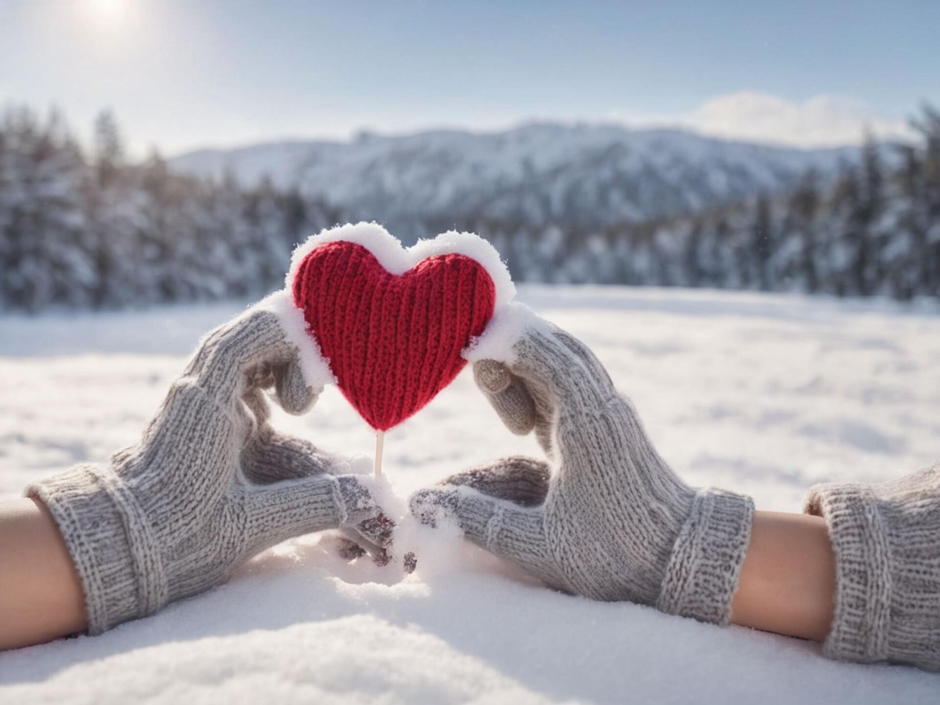 Download Love Snow 4k Ultra HD Wallpaper