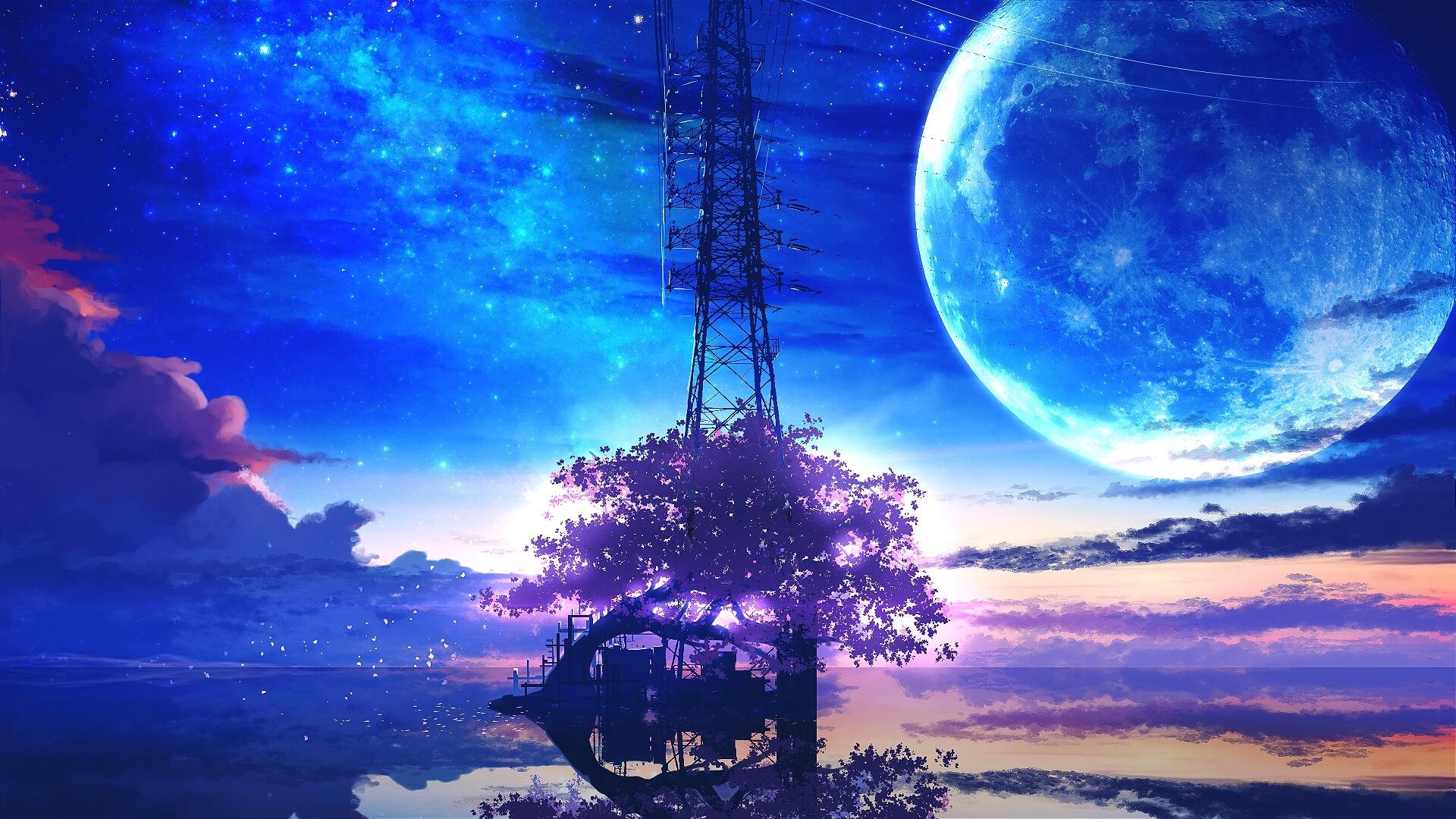 Download Anime Landscape Landscape Digital Art AI Art Anime 4k Ultra HD Wallpaper