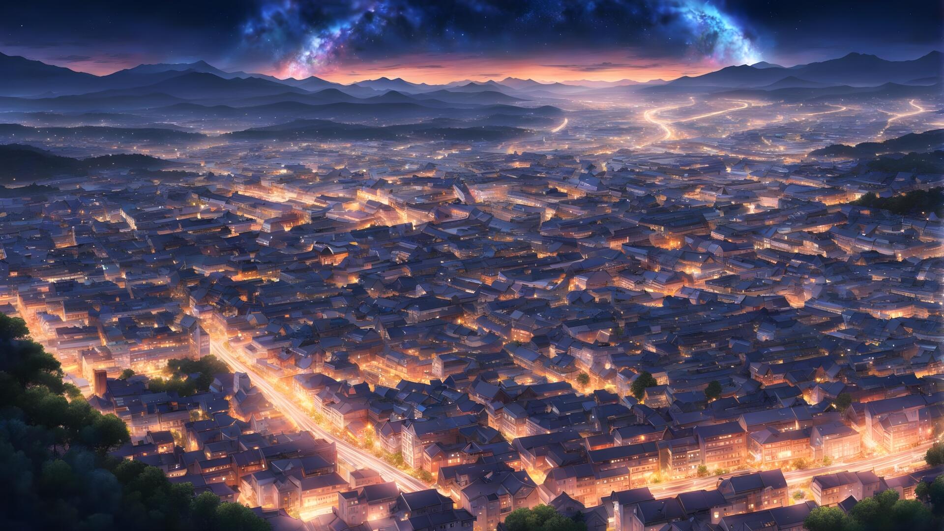 Download anime landscape landscape digital art ai art anime 4k ultra hd