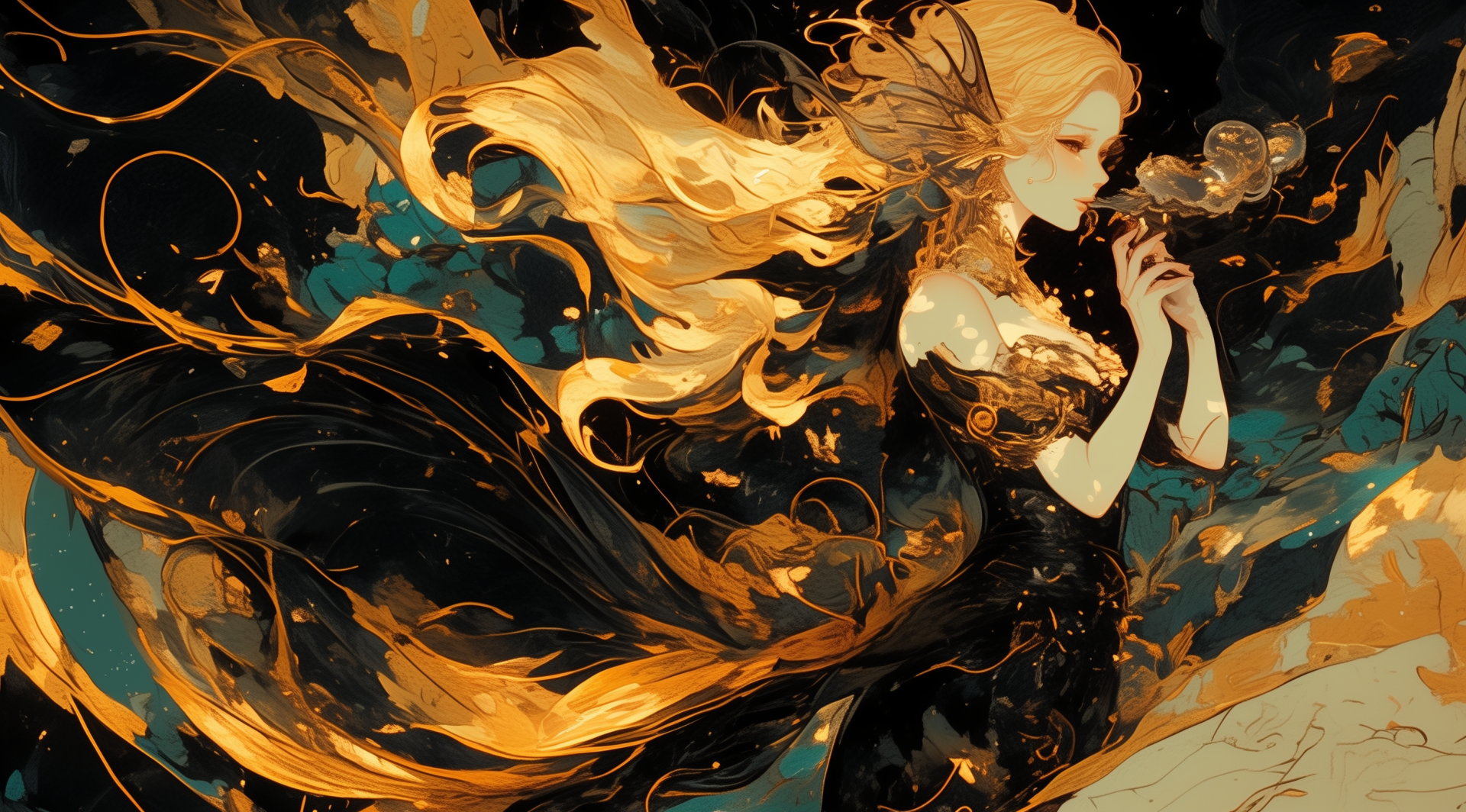 Download Anime Girl Mermaid Anime Art AI Art HD Wallpaper