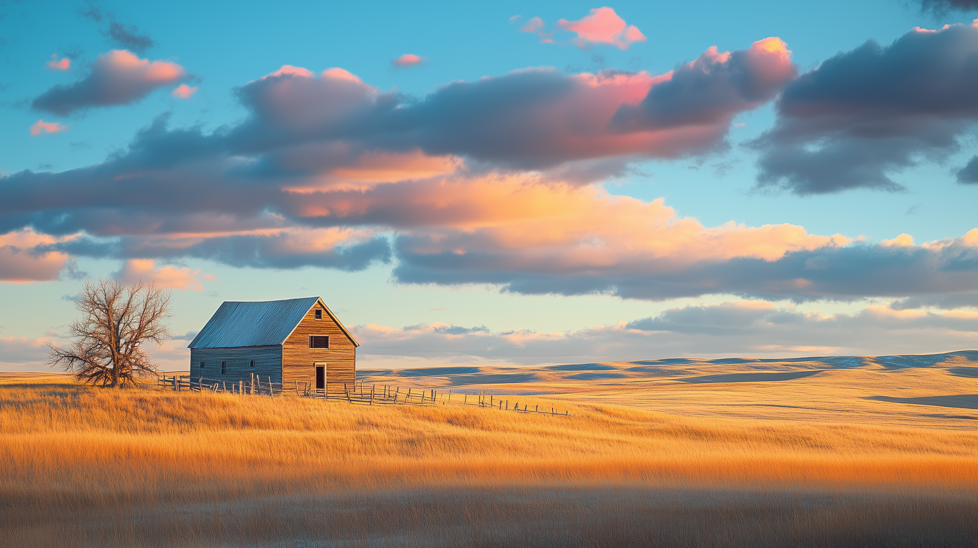 Download North America Landscape Barn Plains HD Wallpaper by michaldunaj