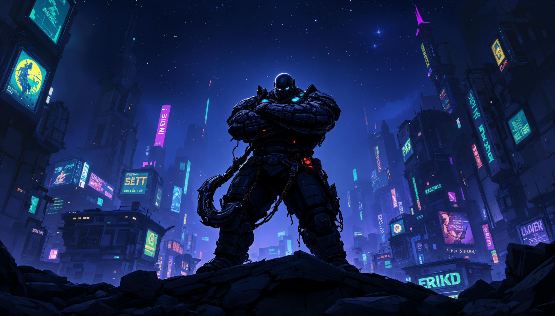 Vibrant Cyberpunk Cityscape - 4K Ultra HD Wallpaper by QuantumCurator