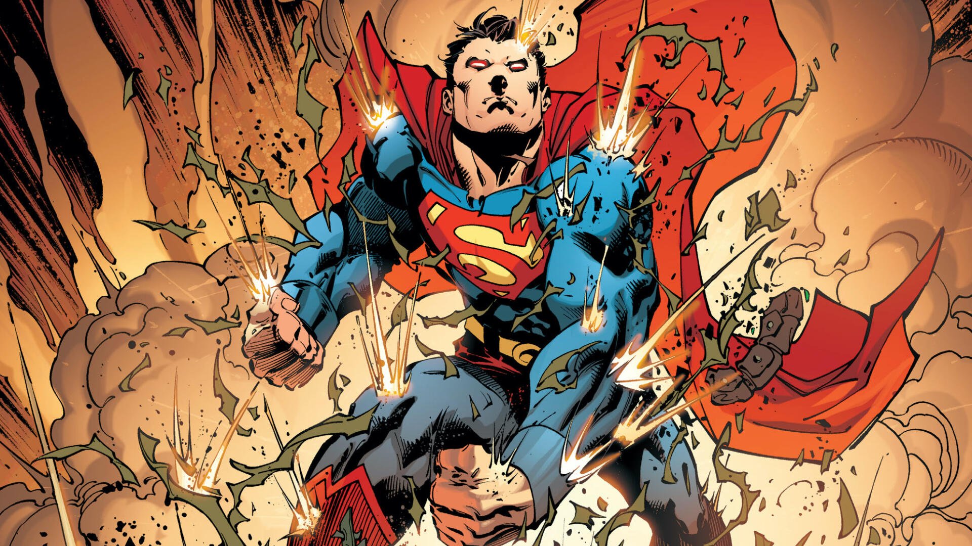 Download Superman: Up In The Sky HD Wallpaper by Andy Kubert