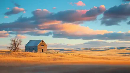 North America landscape barn plains HD Desktop Wallpaper | Background Image