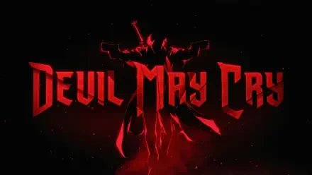 Devil May Cry anime-inspired 4K Ultra HD PC desktop wallpaper featuring a dark, fiery silhouette with bold red text against a black background.