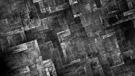 Dark, abstract fractal pattern resembling a city grid, created with Apophysis software in a square format. 4K Ultra HD desktop wallpaper and background.