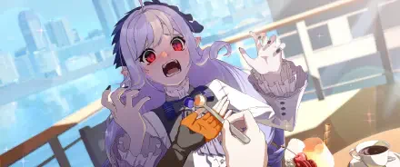 A vibrant 4K Ultra HD wallpaper featuring Vivian from Zenless Zone Zero, showcasing a dramatic scene with her expressive features and colorful background elements.