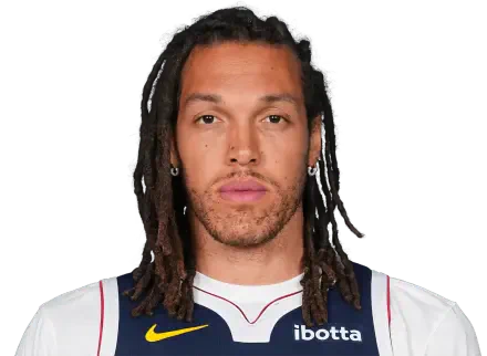 HD desktop wallpaper featuring Aaron Gordon of the Denver Nuggets with a focused expression against a black background.