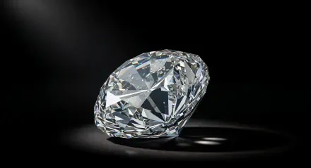A sparkling diamond showcased in stunning detail against a black background, captured in 4K Ultra HD for a striking PC desktop wallpaper.