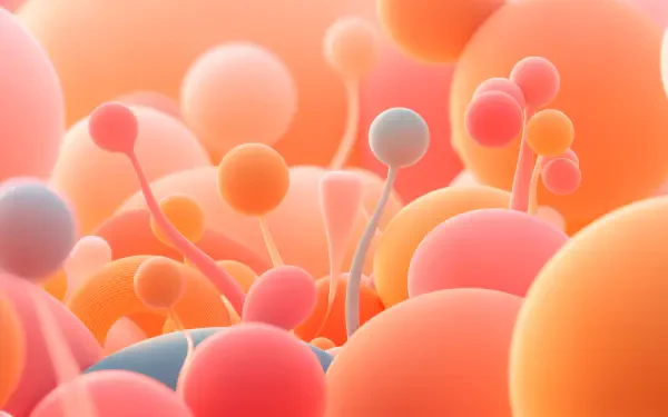 A vibrant 4K Ultra HD desktop wallpaper featuring abstract shapes in shades of pink and blue, creating a visually stunning and immersive background.