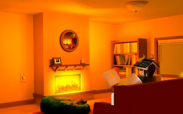  Roblox COZY Fireplace Wallpaper!