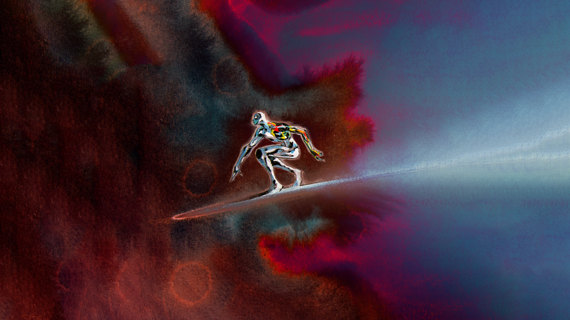 Silver Surfer Background Wallpaper