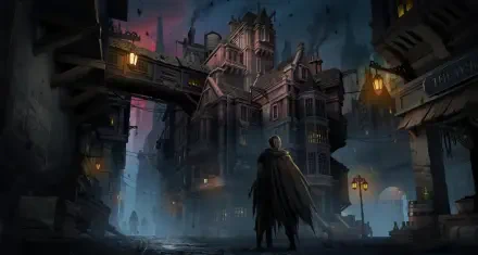 video game Mistborn town HD Desktop Wallpaper | Background Image