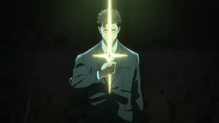 Anime: Jujutsu Kaisen — Hiromi Higuruma stands in shadow holding a vertical glowing sword; HD PC desktop wallpaper/background.