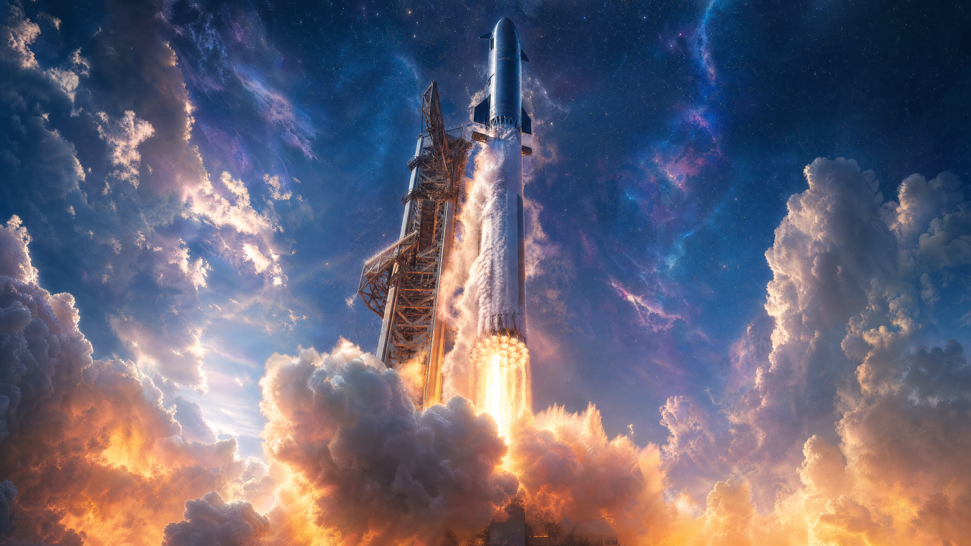 Download Starship (SpaceX) Rocket Launch Space Shuttle 4k Ultra HD Wallpaper by QuantumCurator