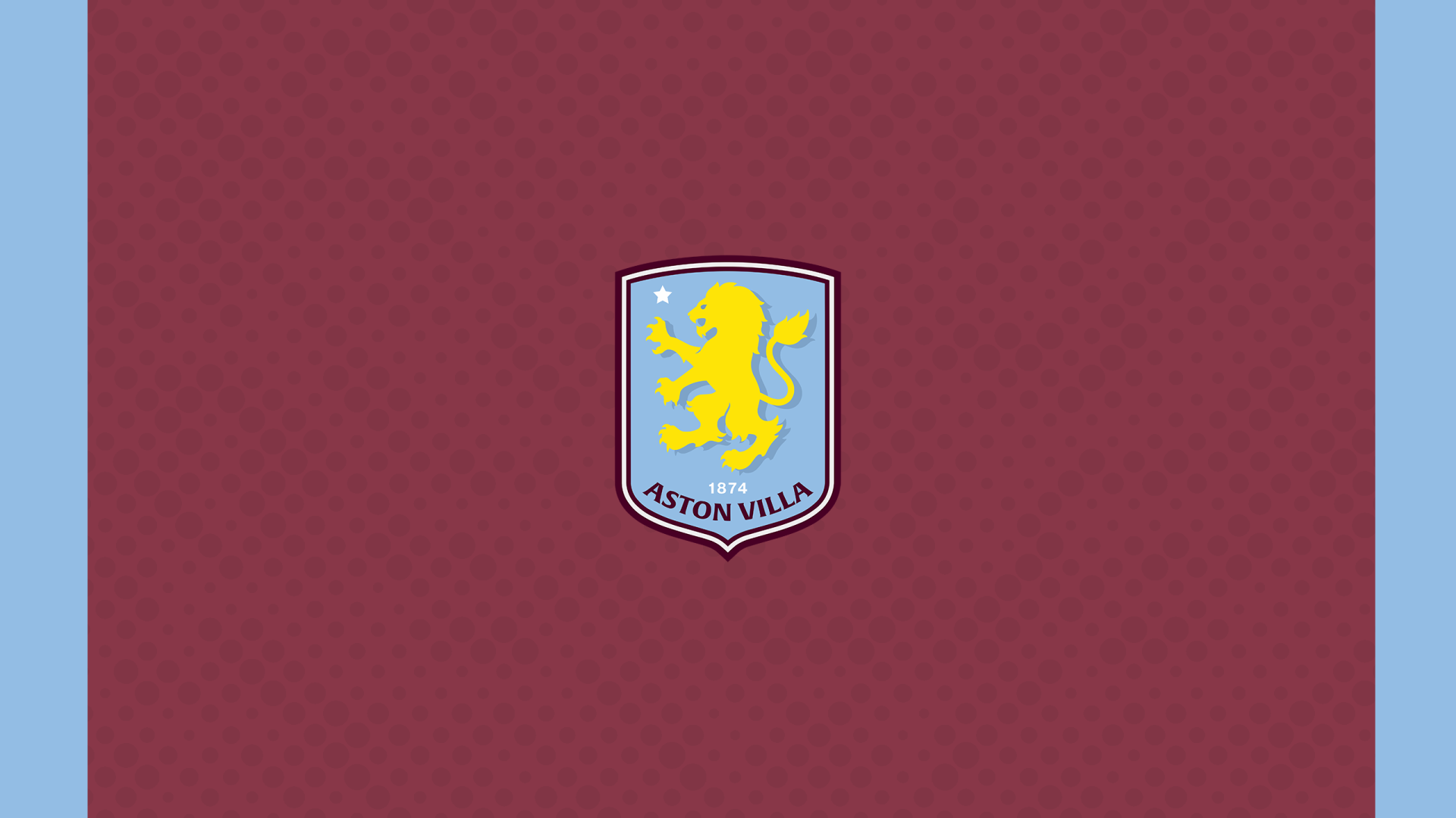 Aston Villa F.C. logo centered on a claret field — 2K Quad HD PC desktop wallpaper and background.