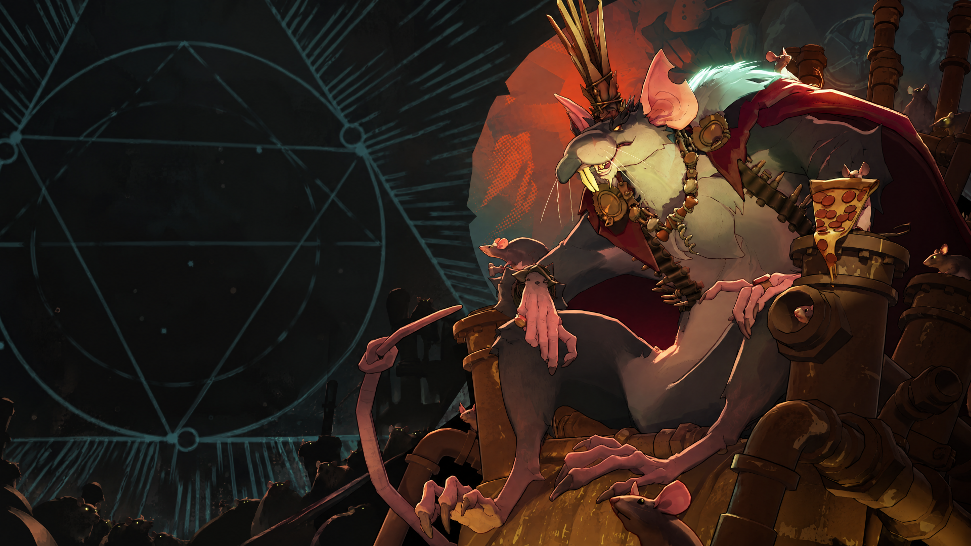 Rat King monster from Deadlock (2024) in a dark industrial scene, 4K Ultra HD PC desktop wallpaper and background.