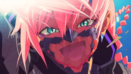 Talia Yang from Cyberpunk: Edgerunners 2, a pink-haired cyber girl, in a vivid 5K Ultra HD PC desktop wallpaper.