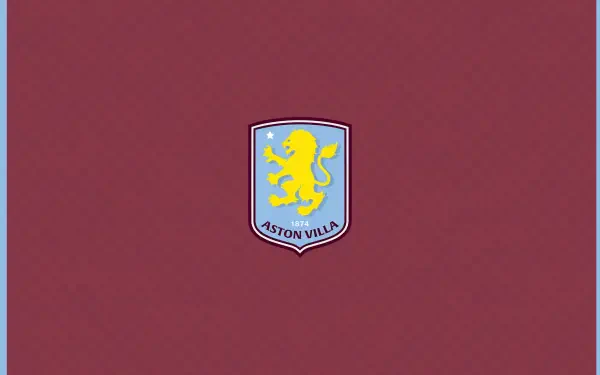 Aston Villa F.C. logo centered on a claret field — 2K Quad HD PC desktop wallpaper and background.