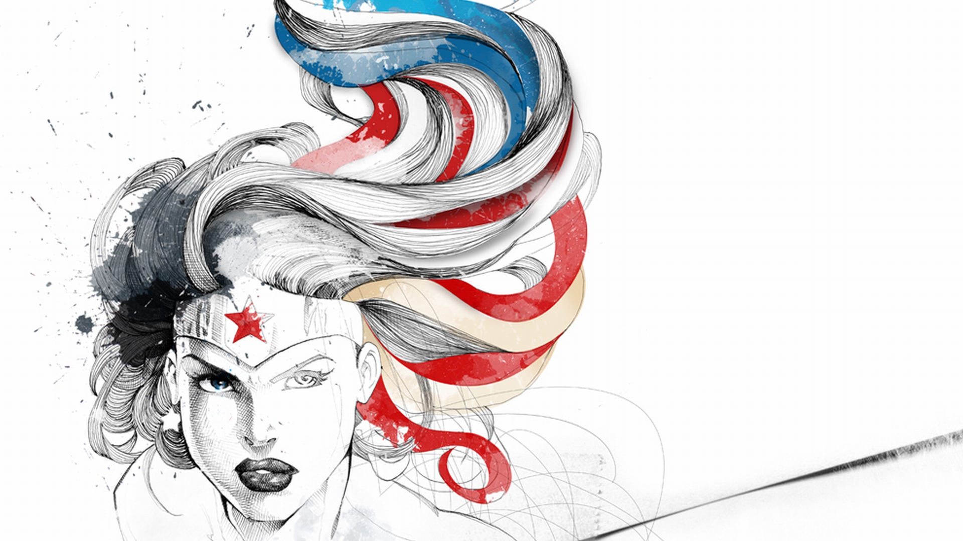 Comics-inspired wonder woman desktop wallpaper.