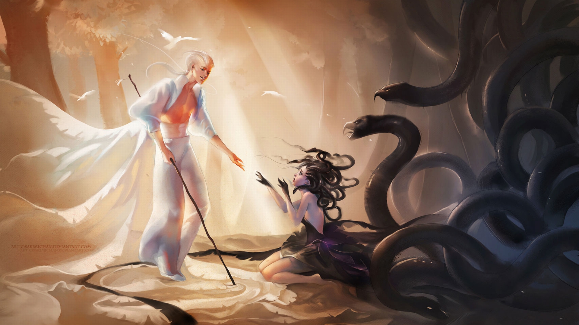 Fantasy Medusa HD Wallpaper | Background Image | 1920x1080