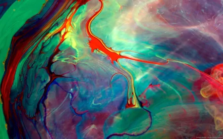 HD abstract swirl wallpaper with vibrant colors blending seamlessly, creating a dynamic and captivating background.