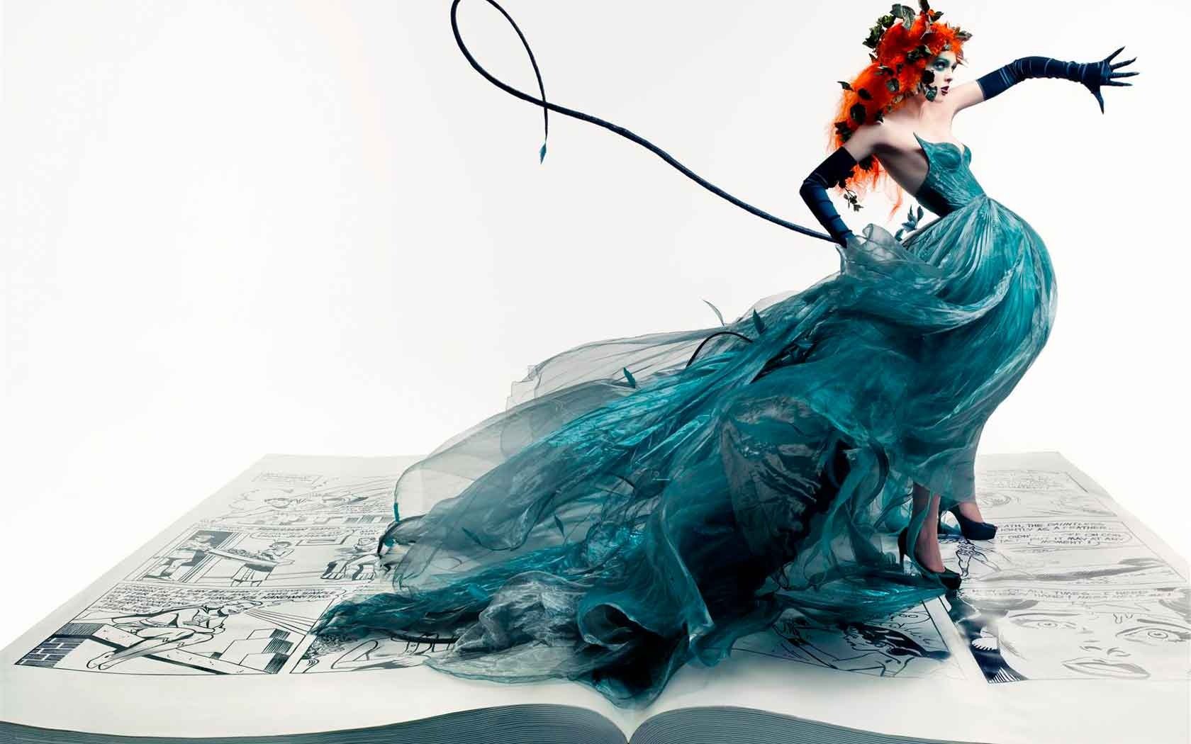 Artistic Elegance: A Stunning HD Wallpaper of a Woman in Motion