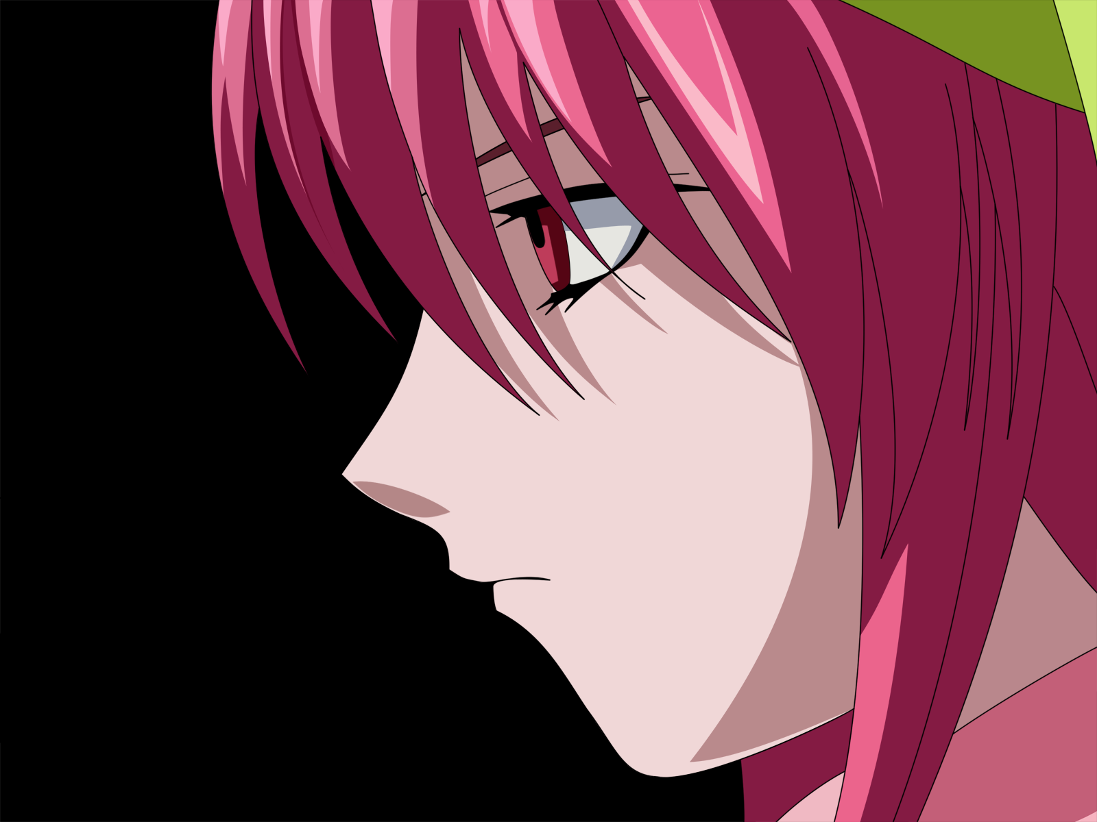 Anime character Lucy (Elfen Lied) from a desktop wallpaper.