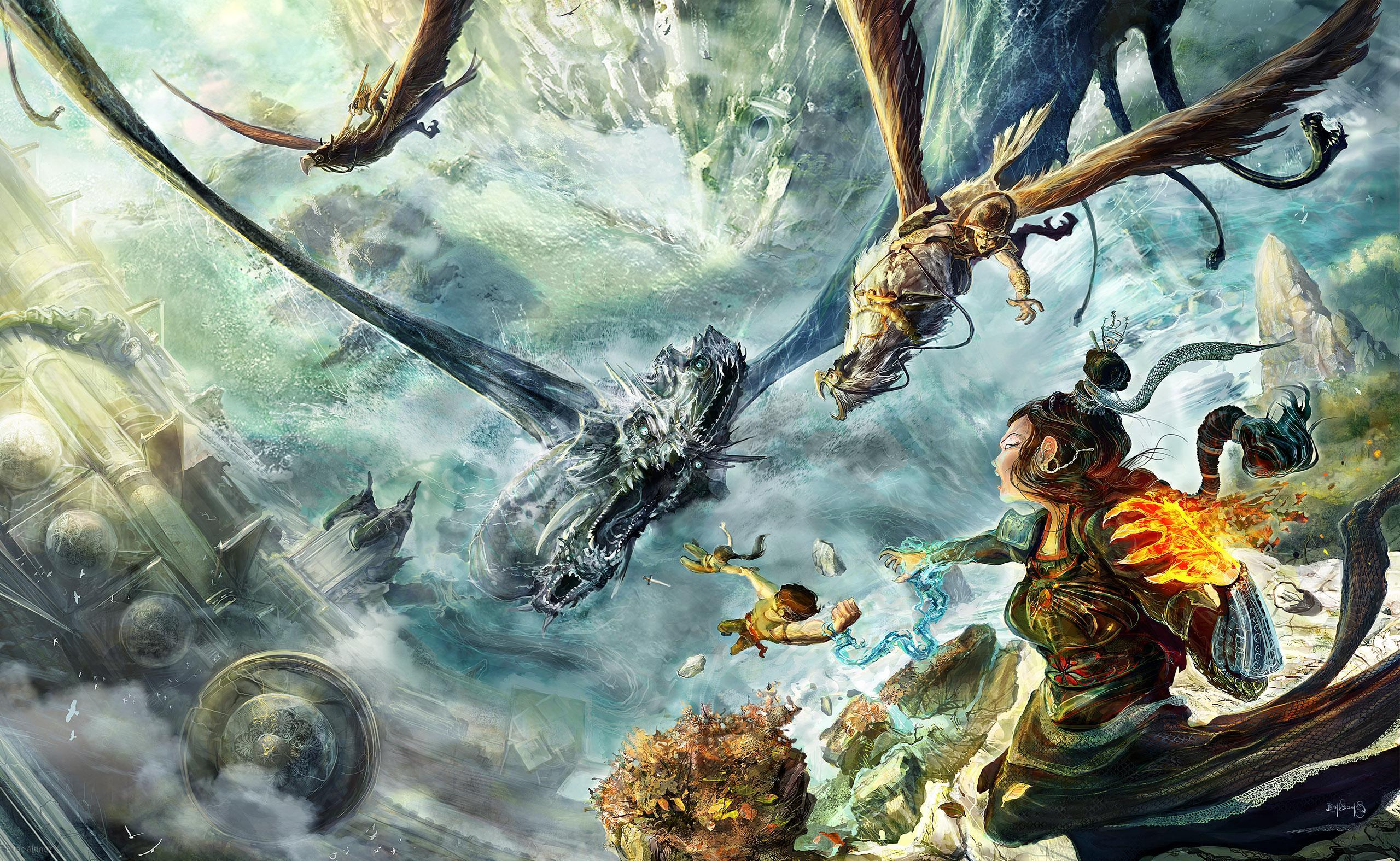 Fantasy battle scene: a stunning desktop wallpaper by ertac altinoz.