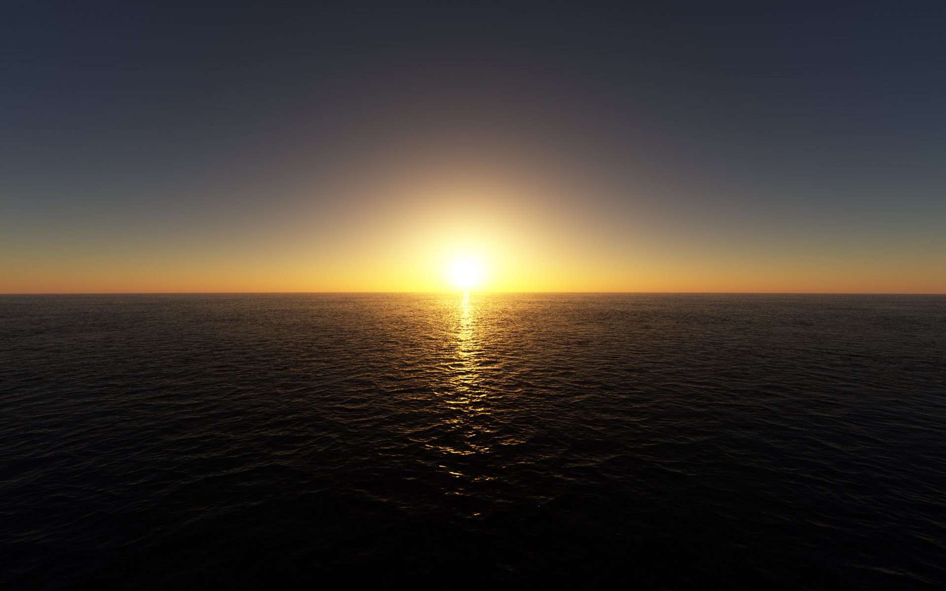 Закат над океаном