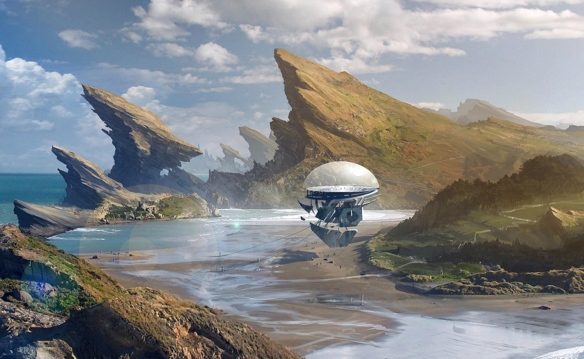 Download Sci Fi Landscape HD Wallpaper