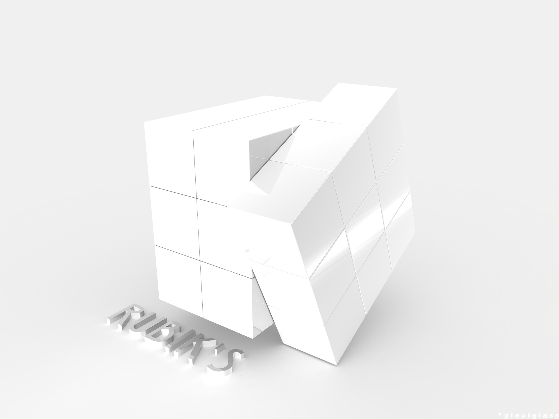 Download Man Made Rubik's Cube HD Wallpaper