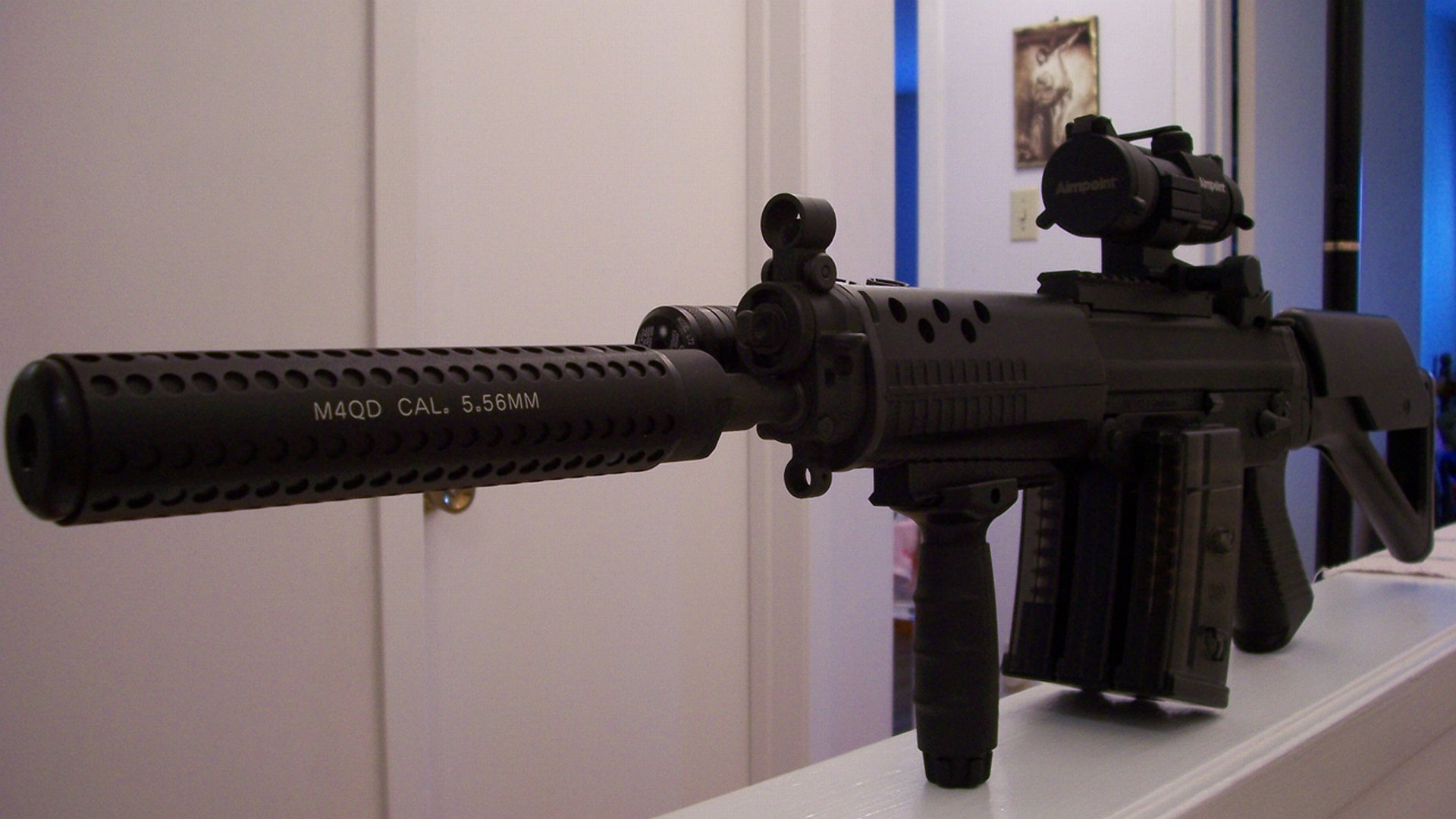 HD Tactical Wallpaper — Modern Assault Rifle | 1920x1080 | Wallpaper Abyss