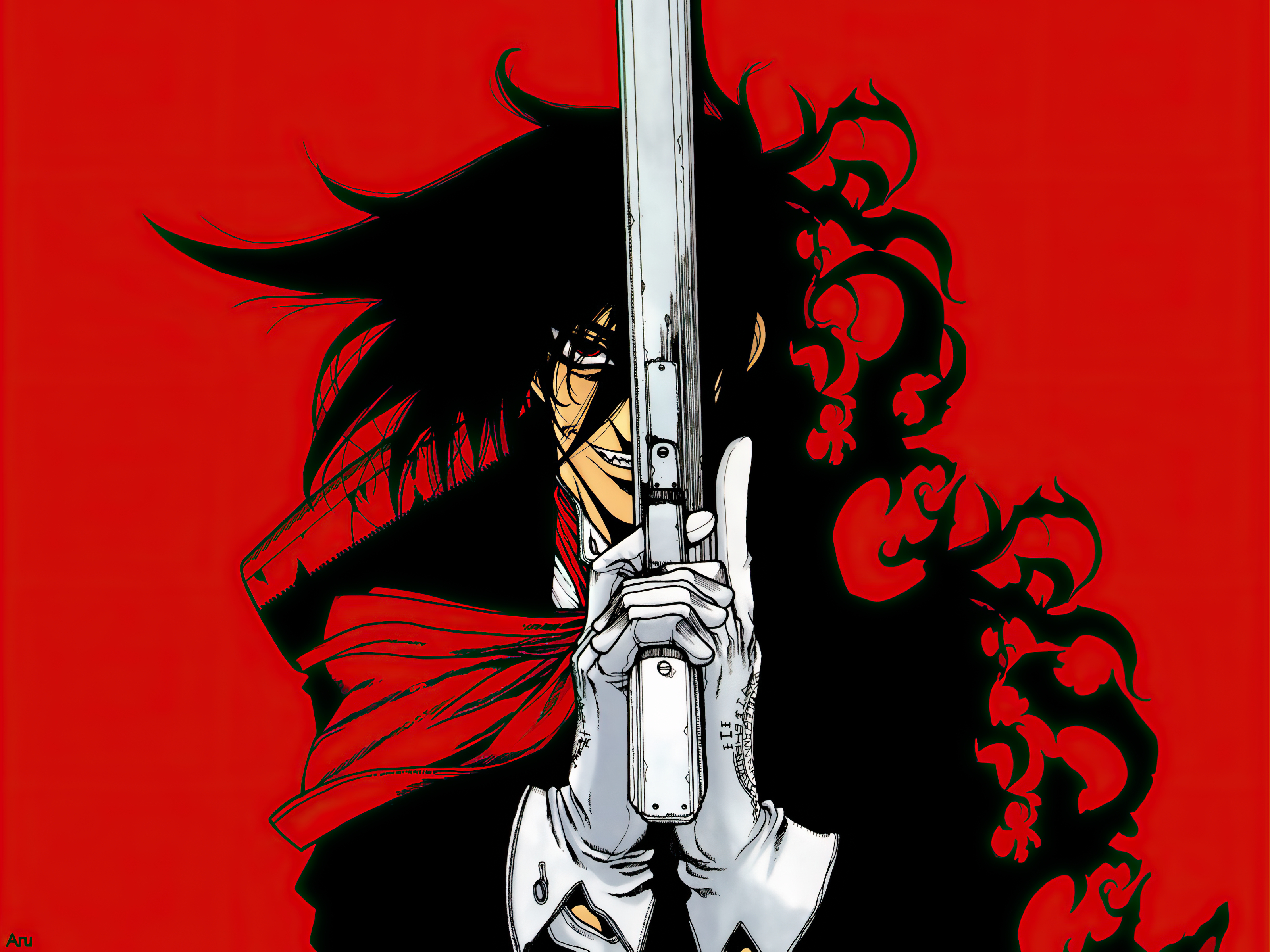 Alucard (Hellsing) desktop wallpaper, showcasing an anime character.