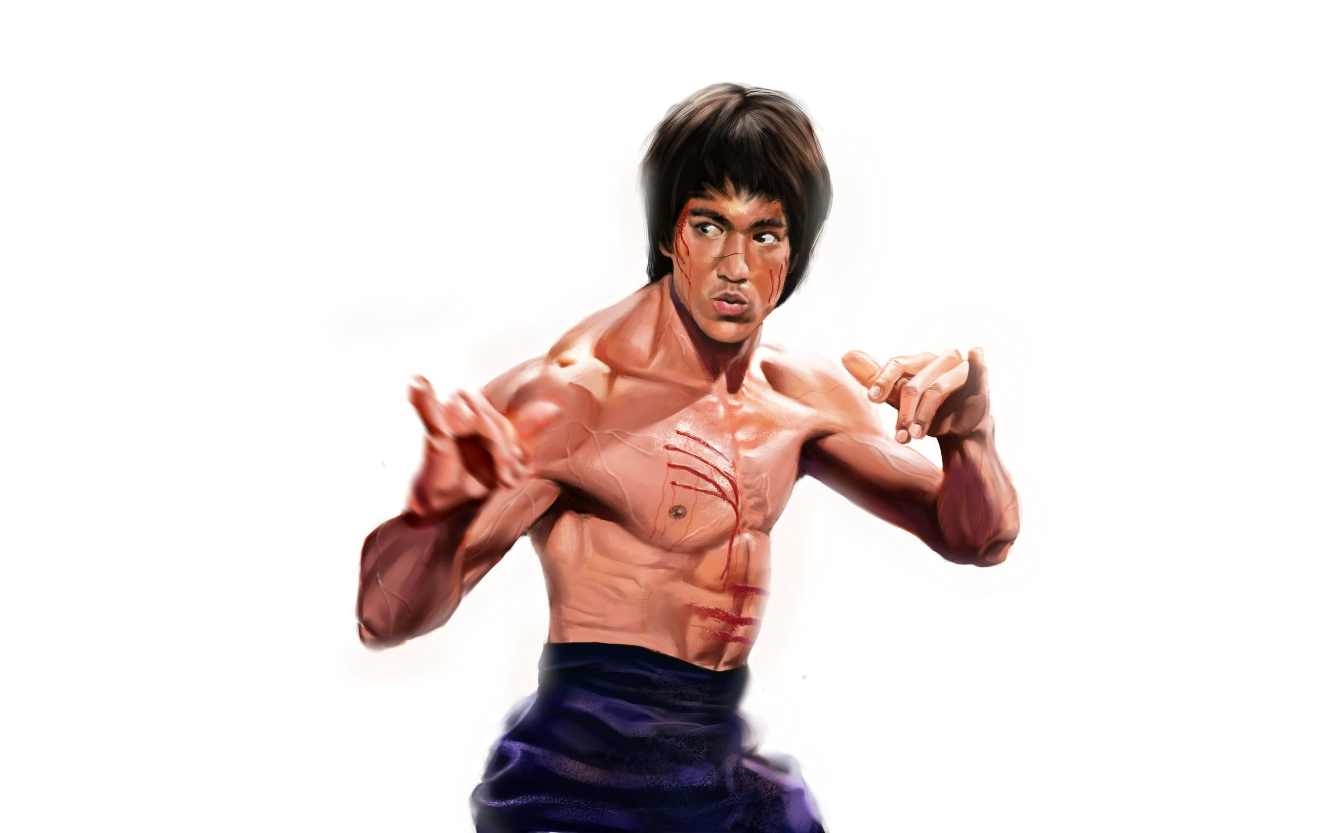Bruce Lee, the legendary celebrity, on a captivating desktop wallpaper.