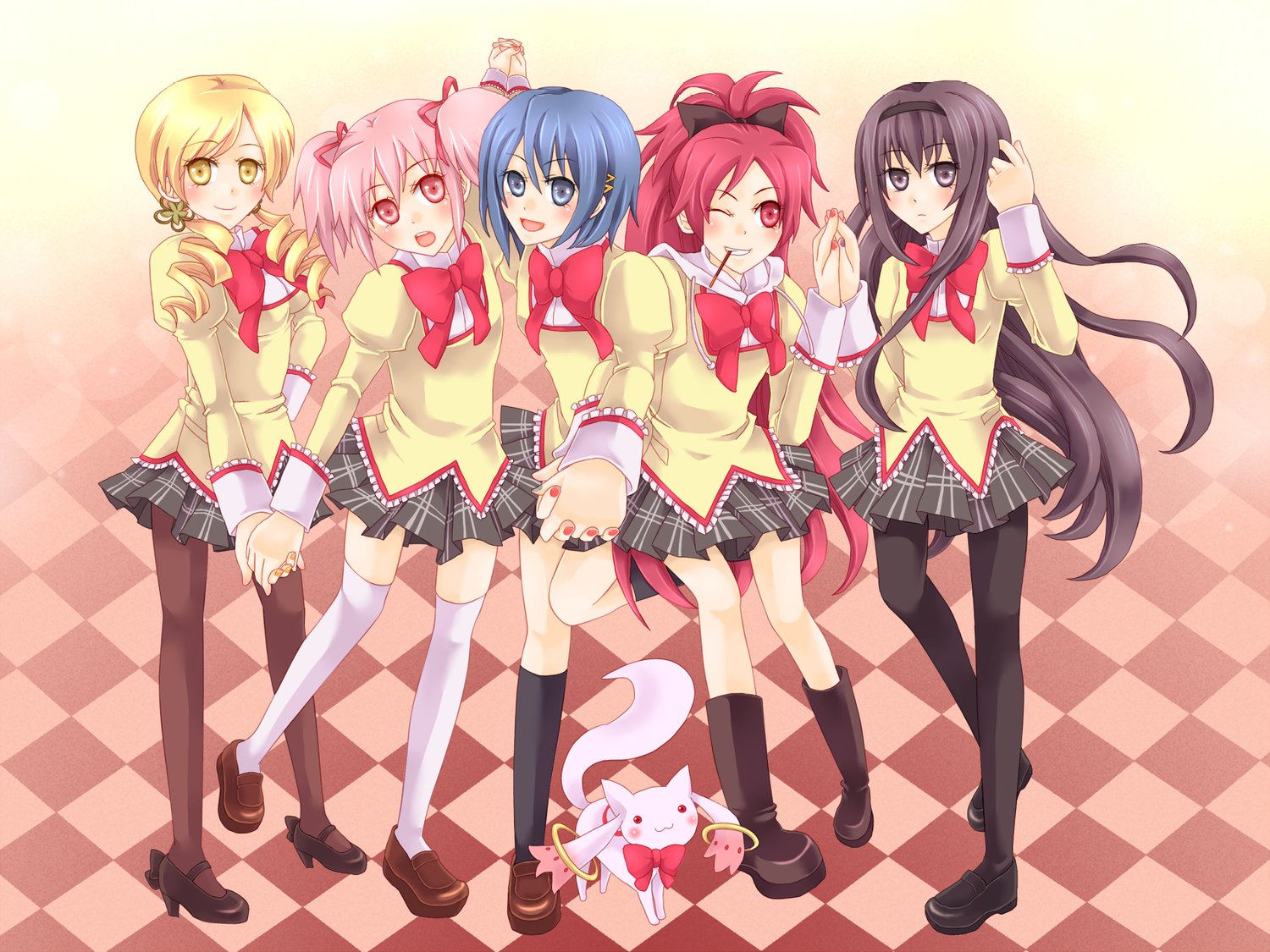 Download Sayaka Miki Mami Tomoe Kyōko Sakura Madoka Kaname Homura Akemi Anime Puella Magi Madoka Magica Wallpaper