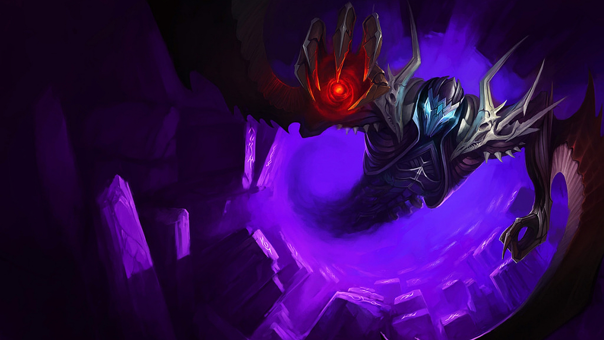 League of Legends Nocturne, the fearsome champion ready to unleash darkness and dominate the battlefield.