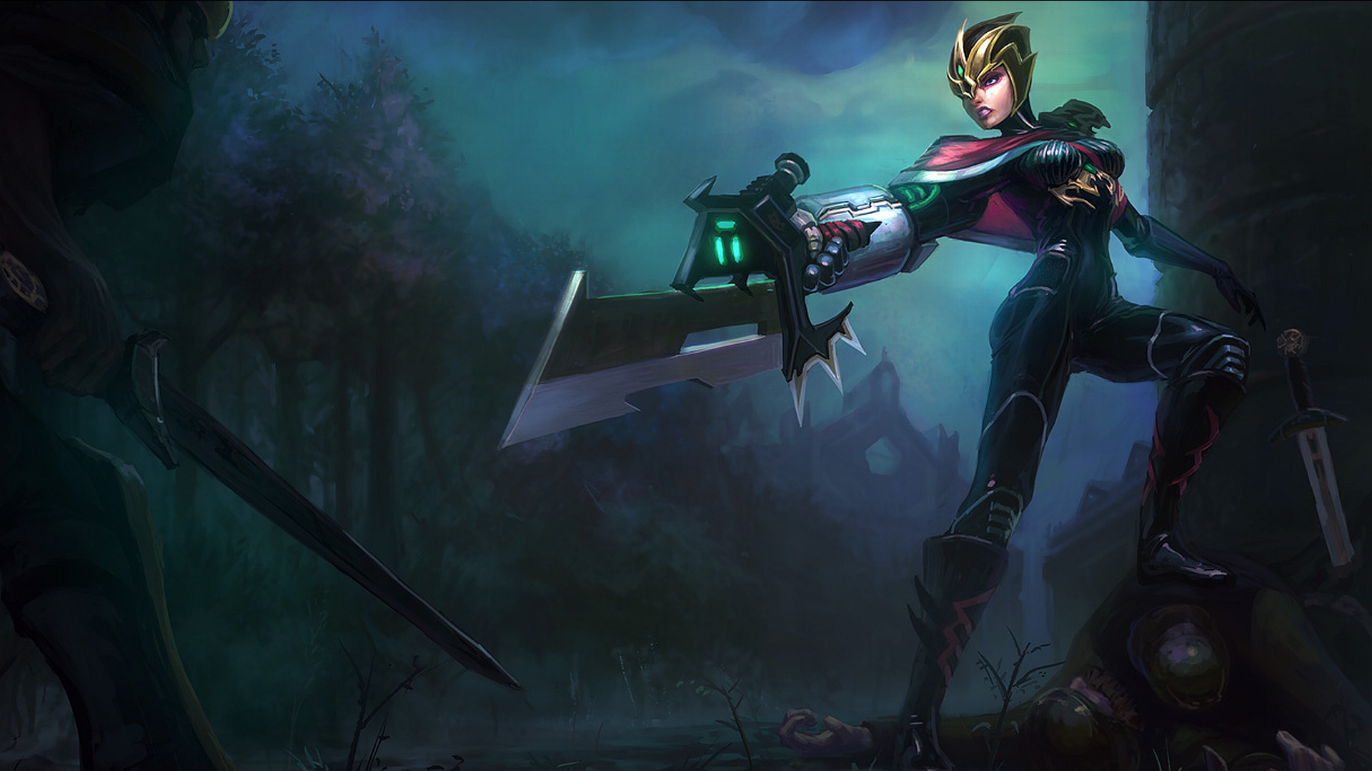 An epic digital artwork featuring Riven from League of Legends, ready to conquer the battlefield. #LeagueOfLegends