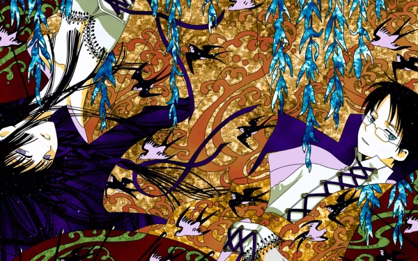 HD anime desktop wallpaper featuring vibrant characters and intricate designs from xxxHOLiC, showcasing a blend of traditional and mystical elements.
