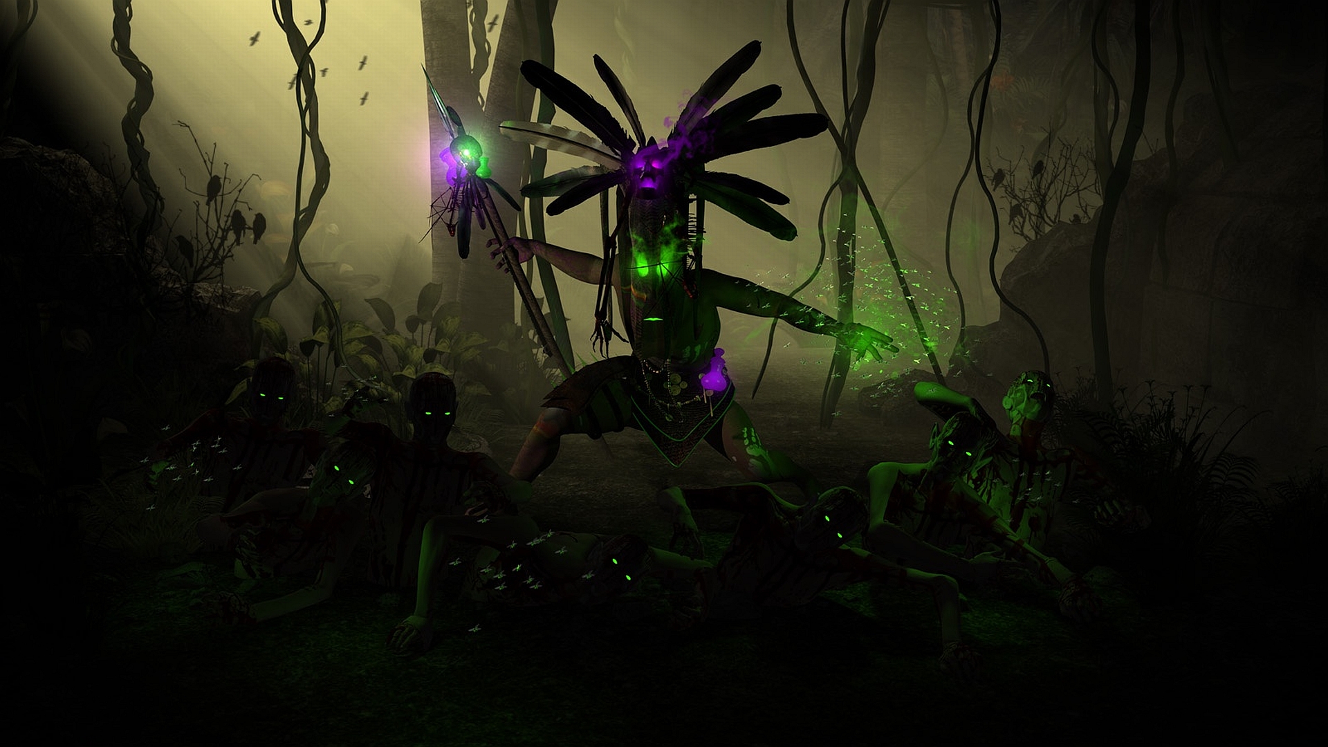 Witch Doctor in Diablo III desktop wallpaper. Embark on an epic gaming adventure.